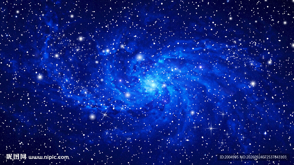 蓝色宇宙星空背景图