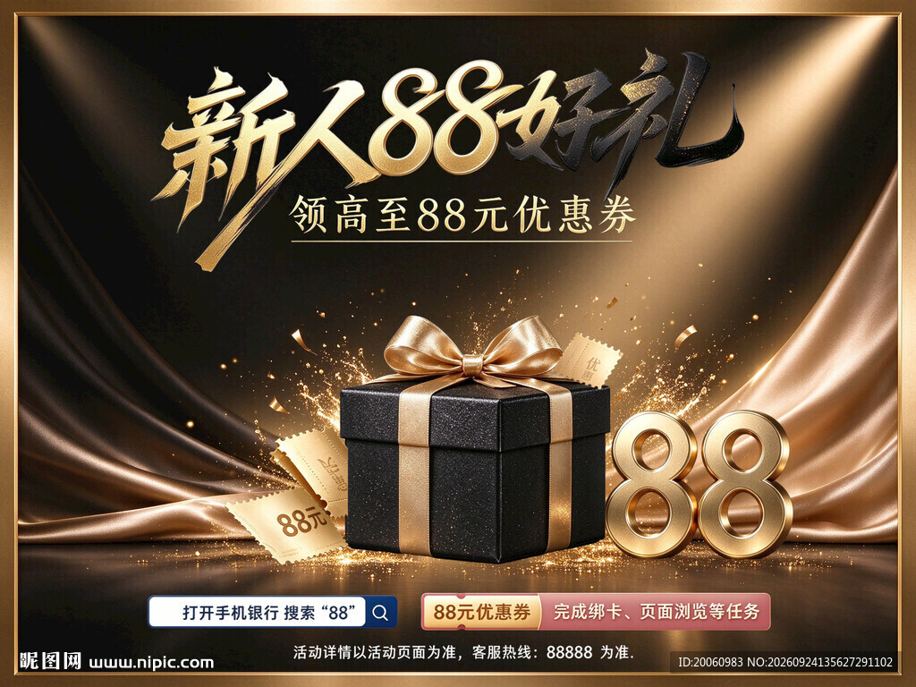 新人88好礼活动海报