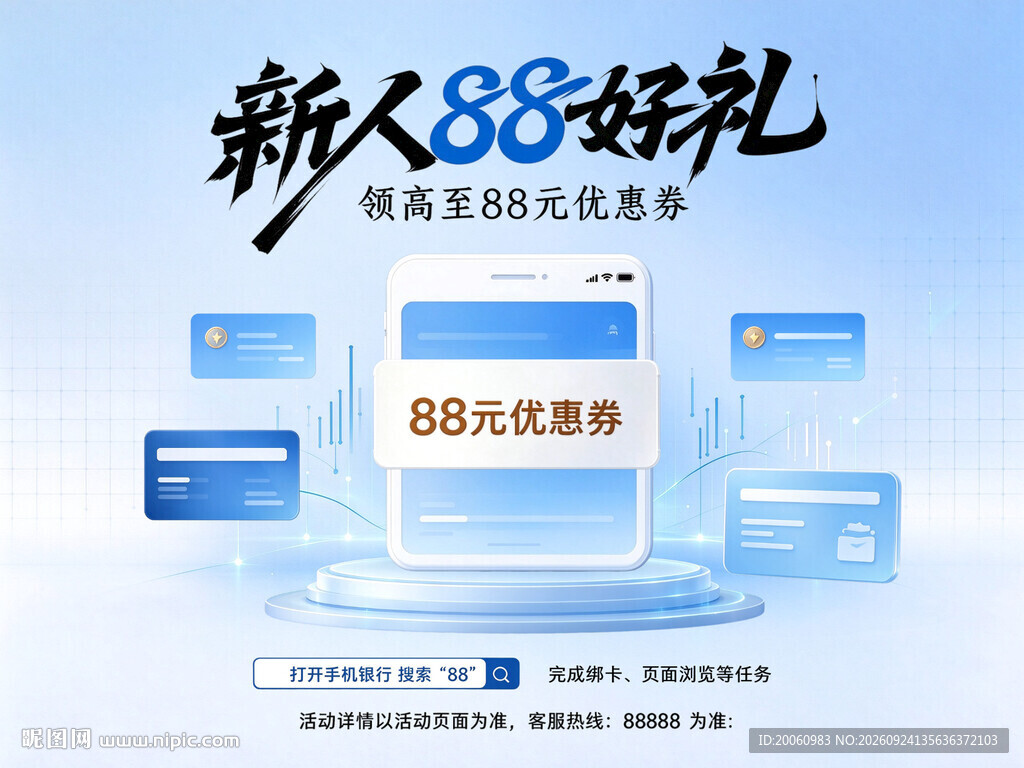 新人88好礼活动海报