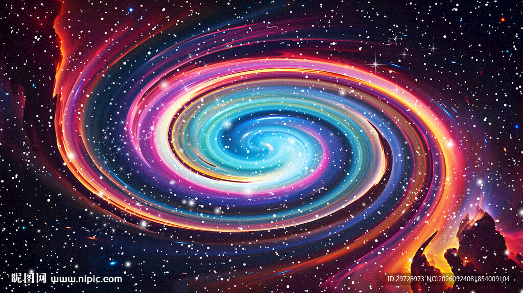 彩色漩涡宇宙太空星空