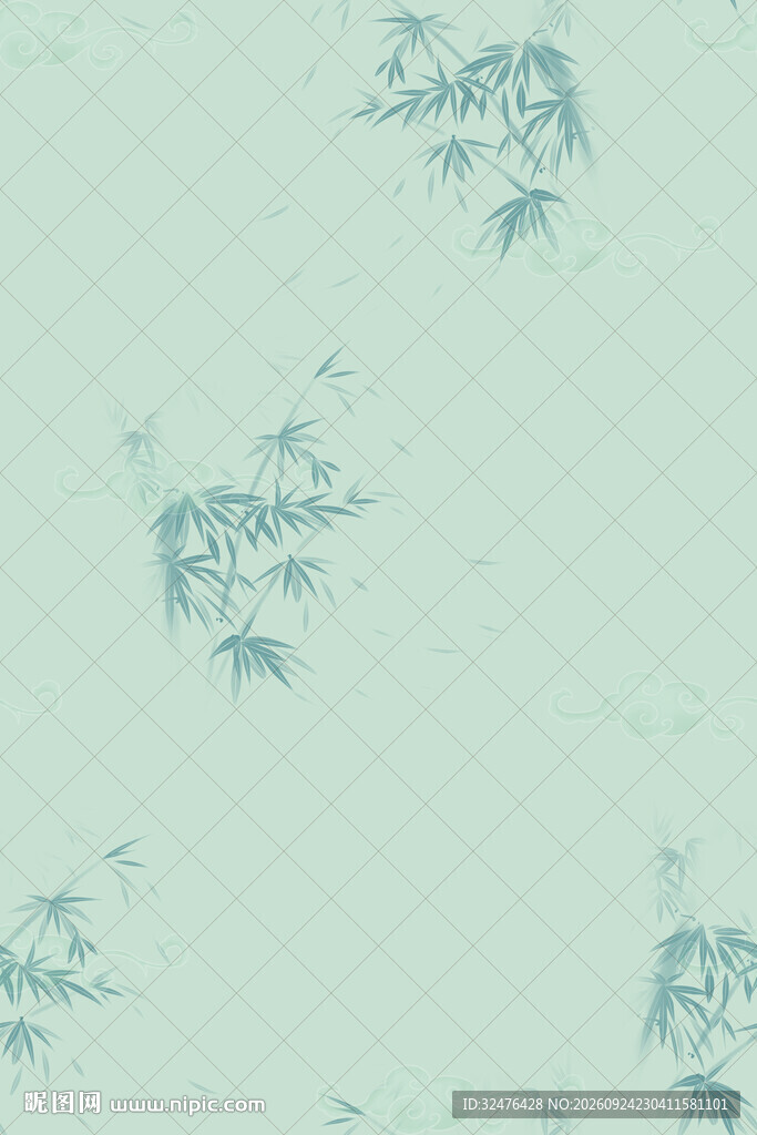 浅绿飞鸟暗纹背景