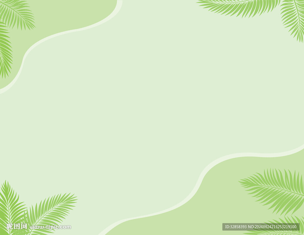 淡绿色清新植物背景