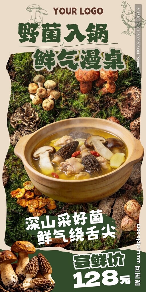 野生菌海报