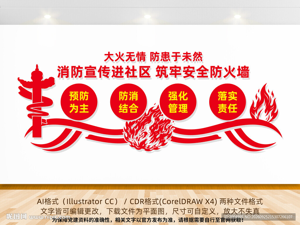 消防宣传进社区文化墙