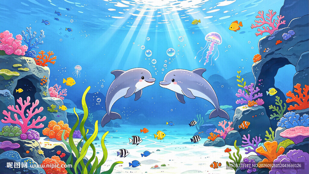 卡通海底世界