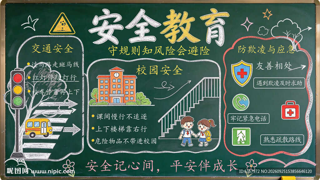 安全教育主题黑板报