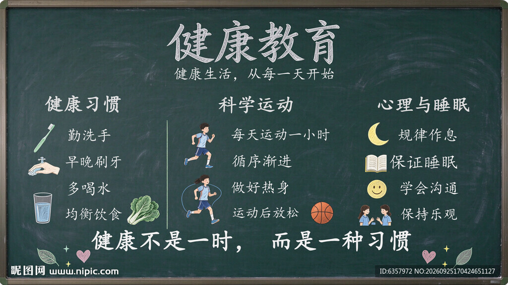健康教育主题黑板报