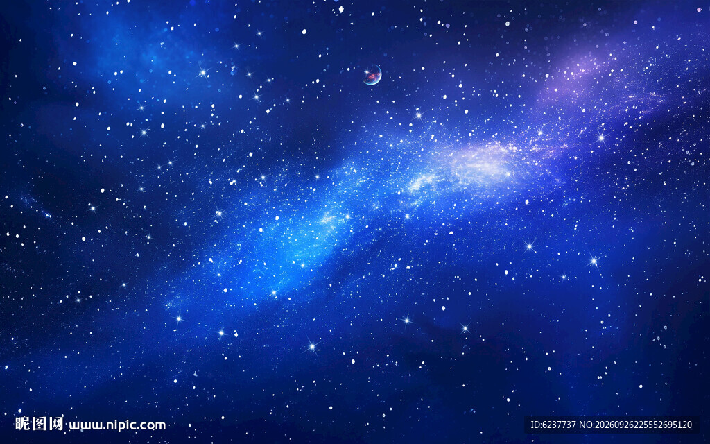 蓝色星空图