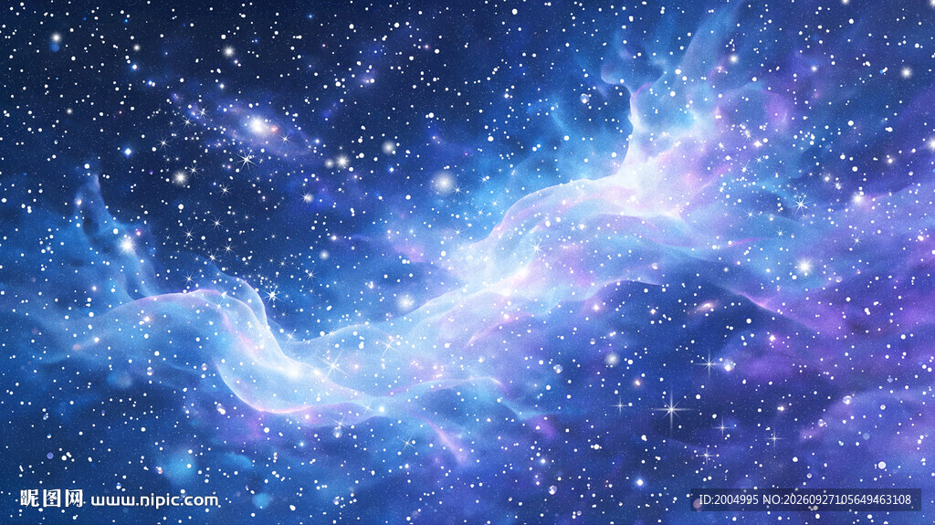 梦幻唯美蓝紫星空星云