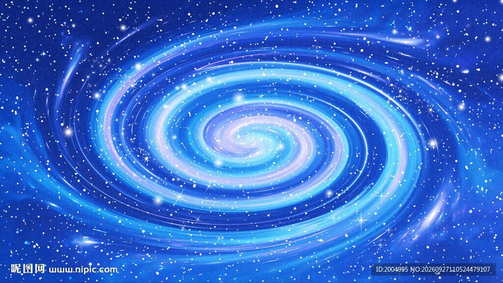 蓝色星空宇宙旋涡背景