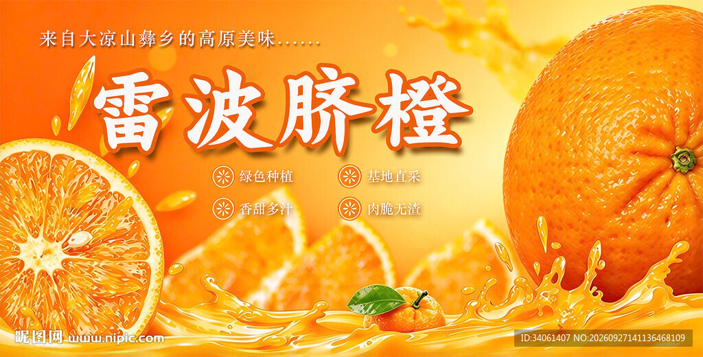 雷波脐橙宣传海报