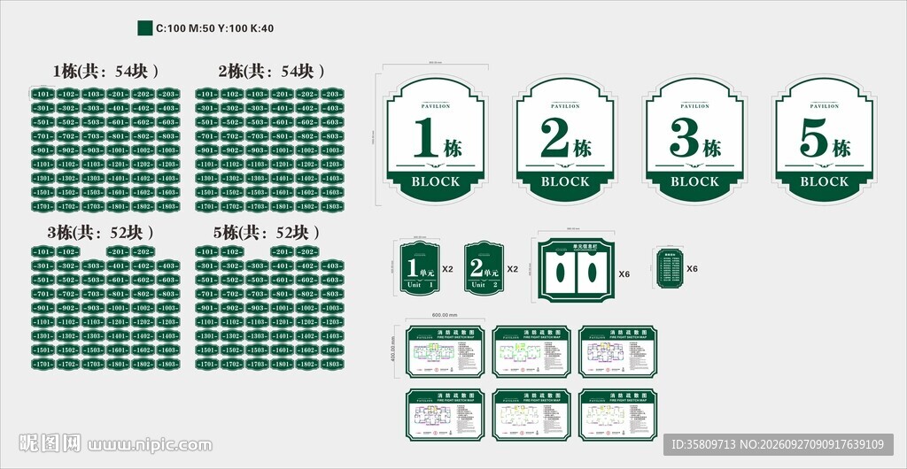 小区标牌全套