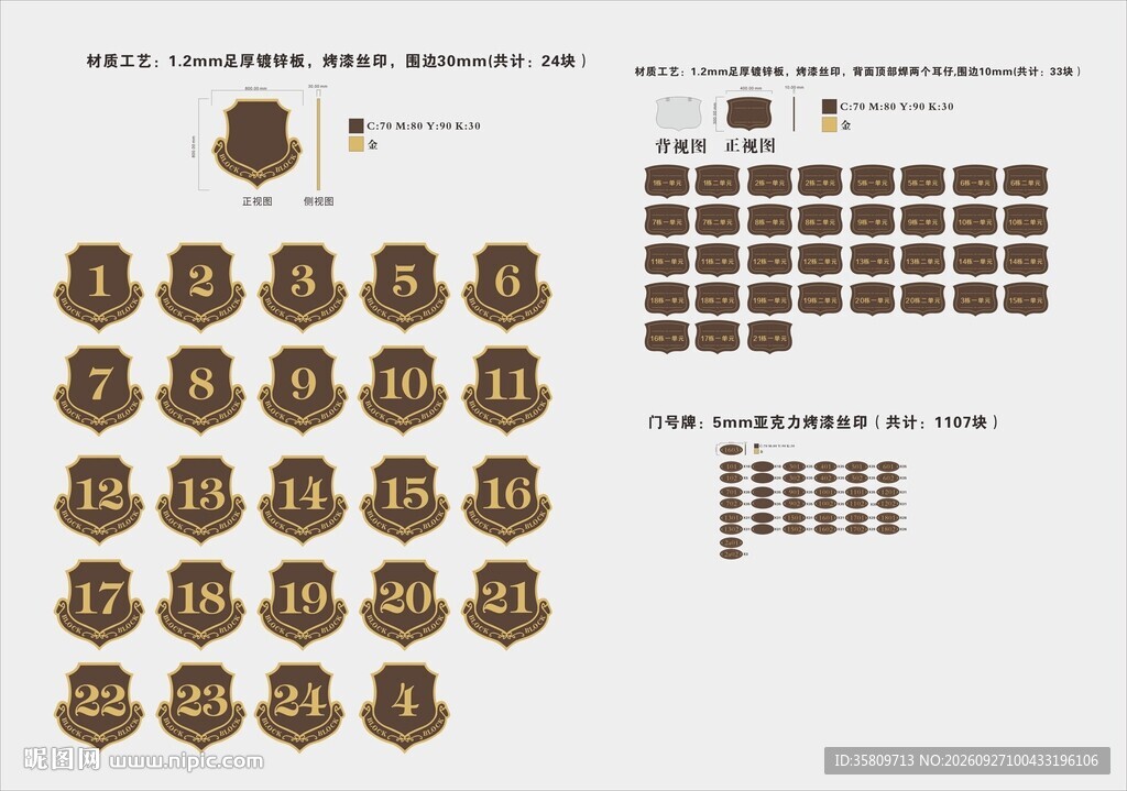 小区楼栋牌