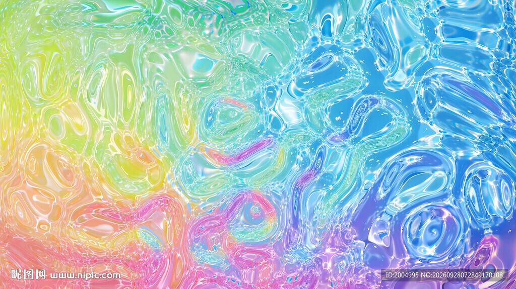 梦幻彩色水波纹