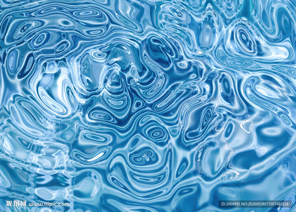 蓝色水波纹纹理背景
