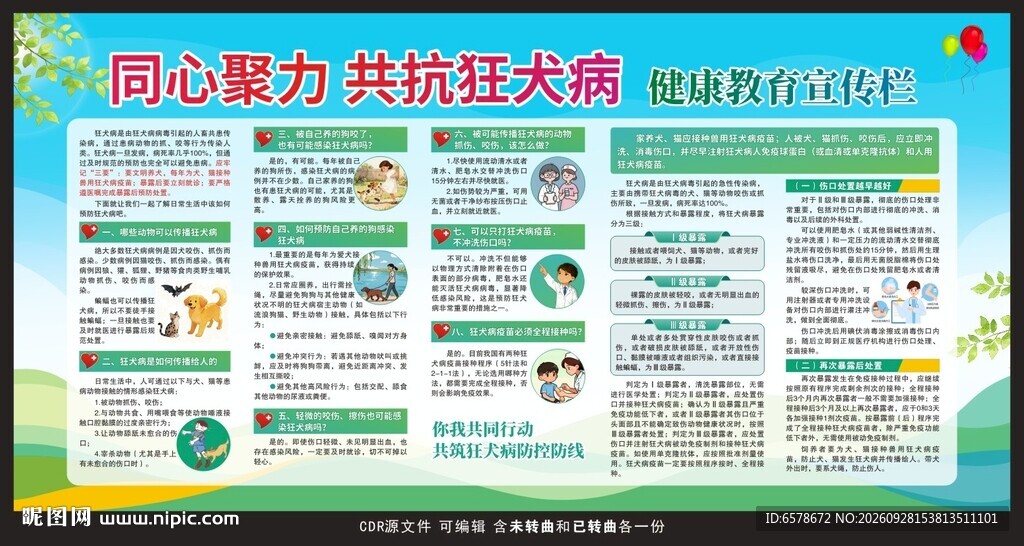 预防狂犬病宣传栏