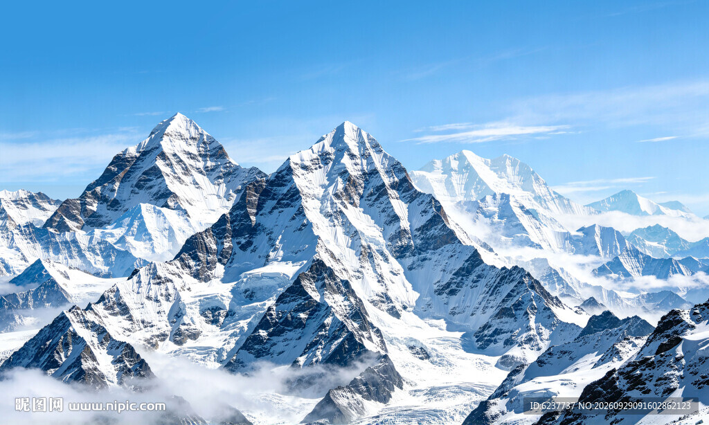 珠峰雪山背景
