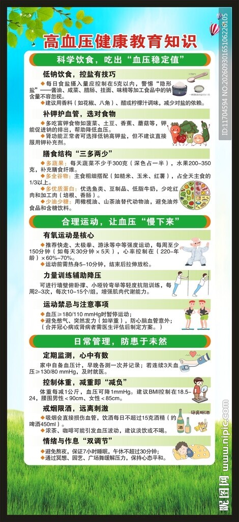 高血压日展架