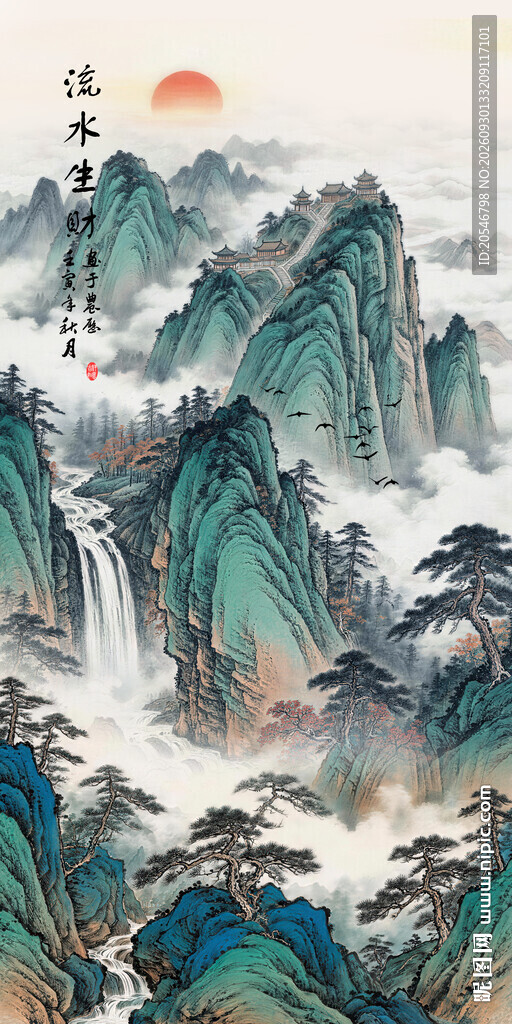中式山水国画