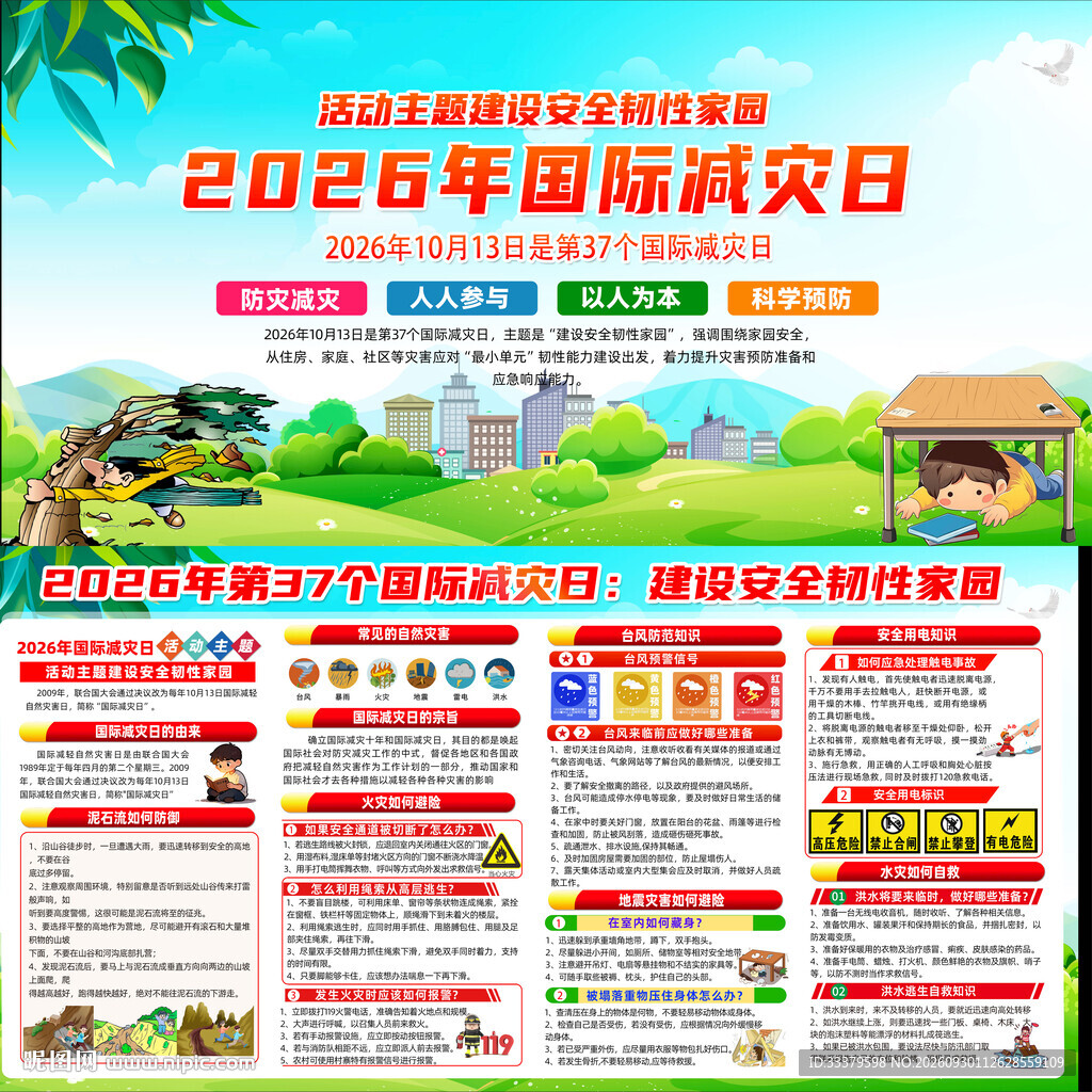 国际减灾日宣传栏