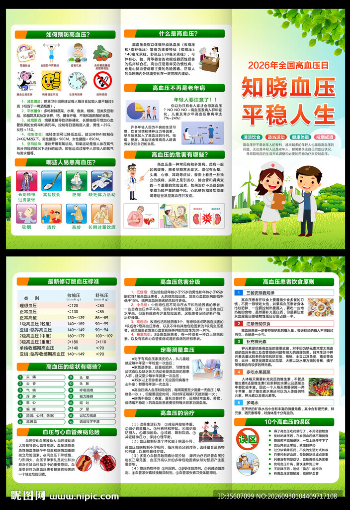 2026高血压日三折页