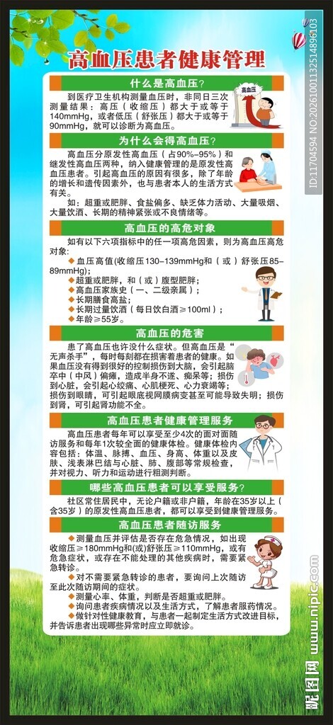 高血压日展架