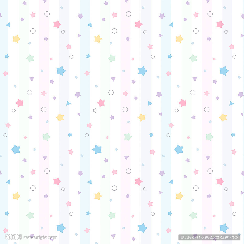 星星竖条卡通