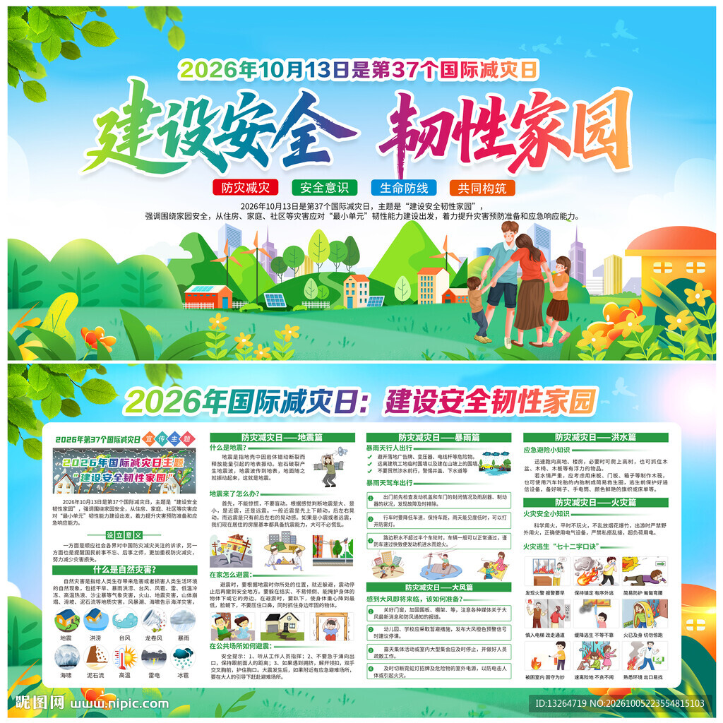 2026国际减灾日展板