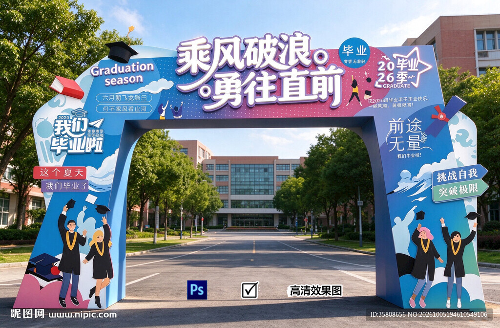 毕业门头