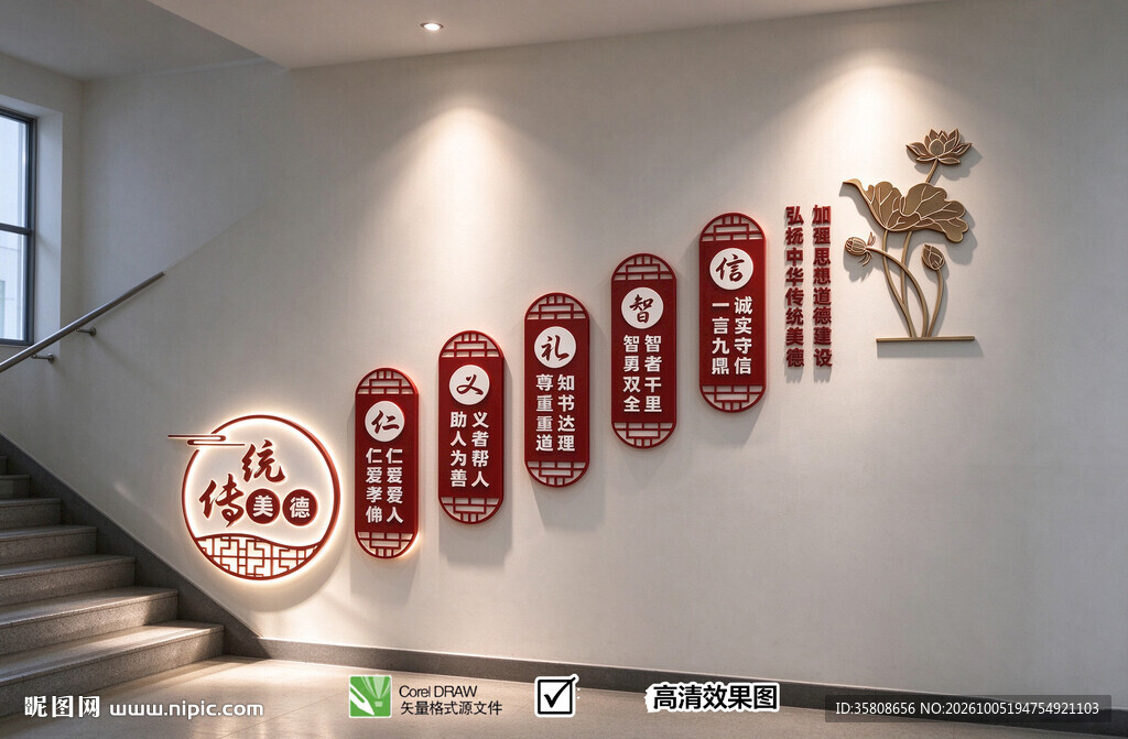 校园楼梯文化墙