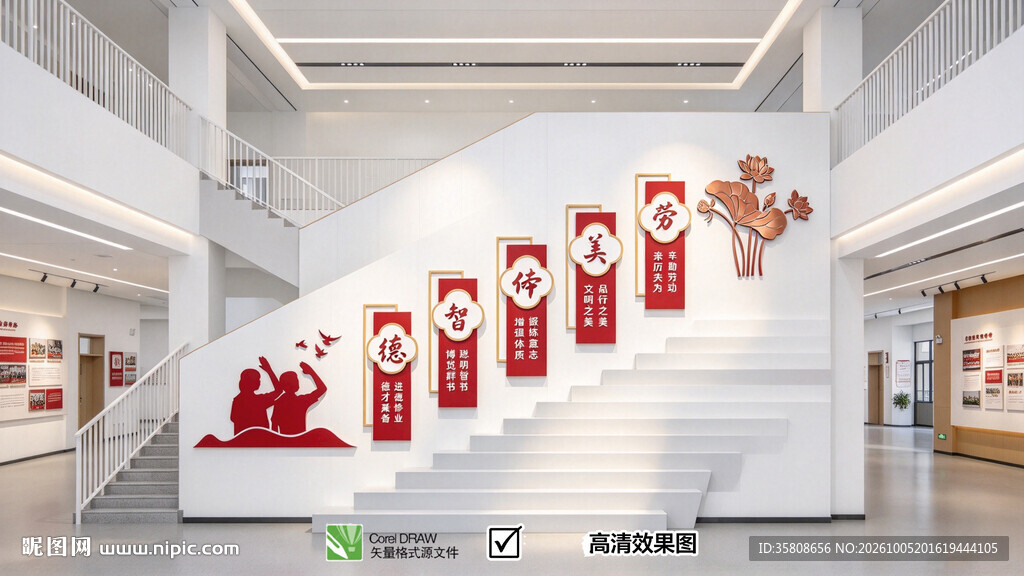 校园楼梯文化墙