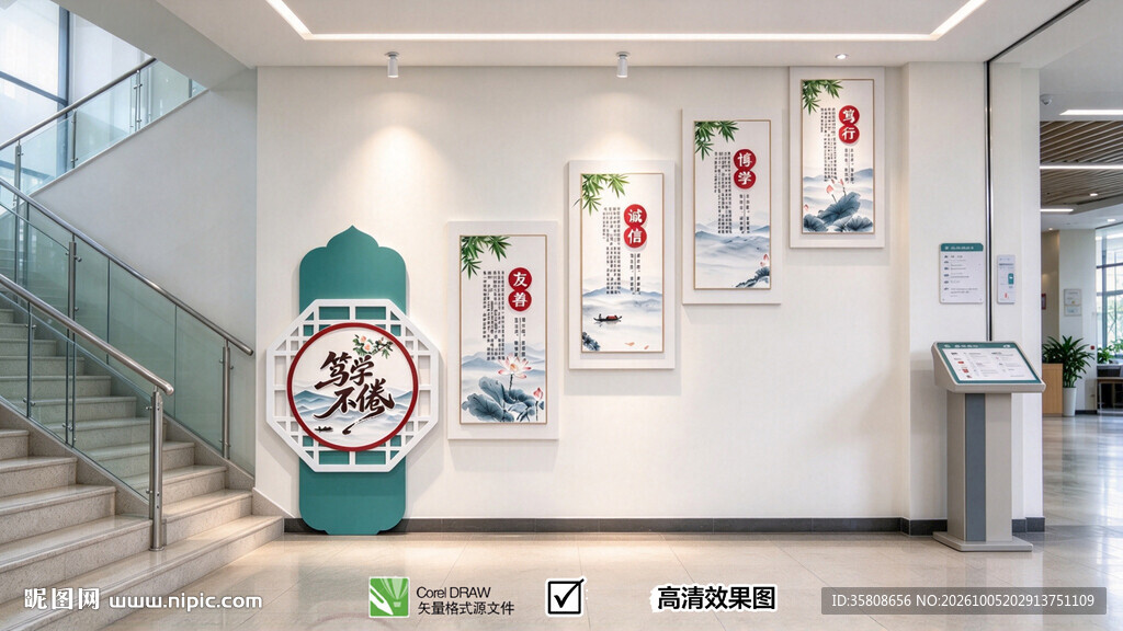 校园楼梯文化墙