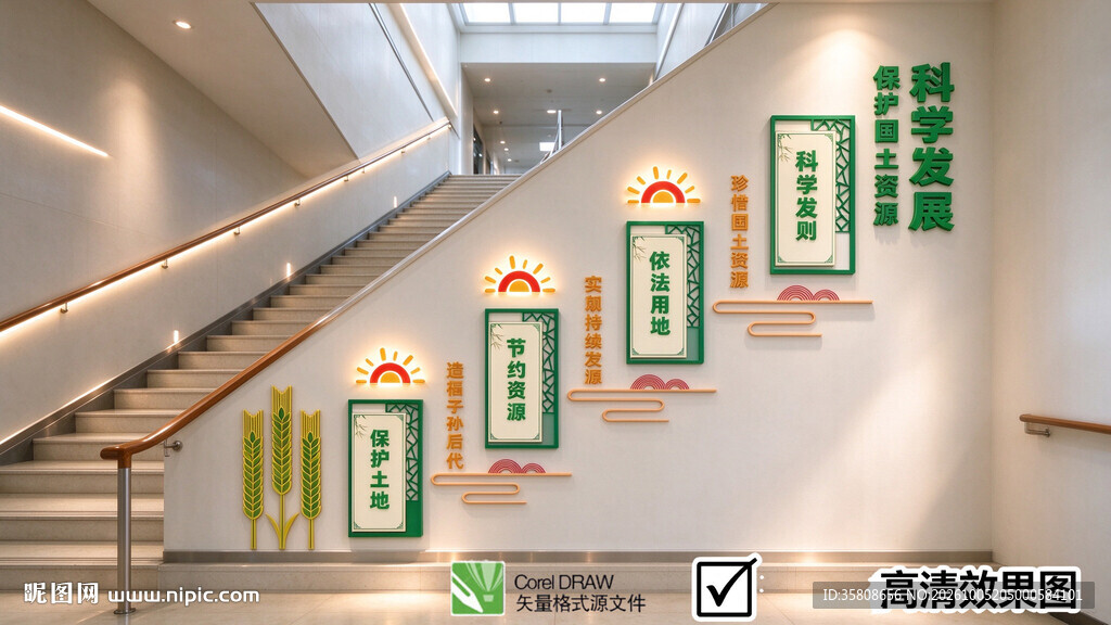 国土资源楼道文化墙