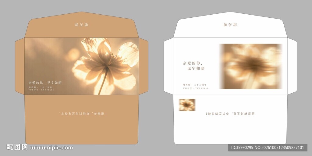 简约高端西式信封