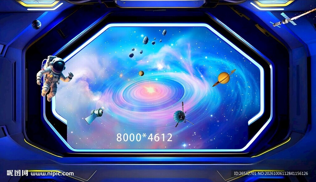 科幻舷窗外的螺旋星系