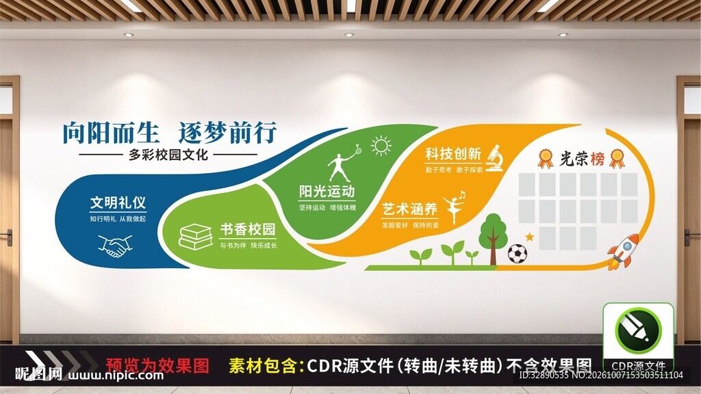 校园成长主题文化墙