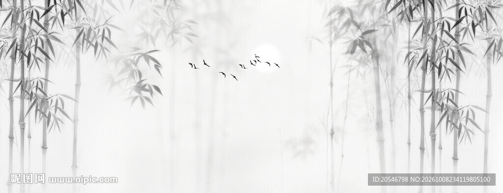 水墨竹子背景