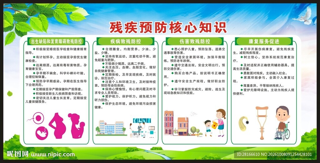 全国残疾预防日宣传栏