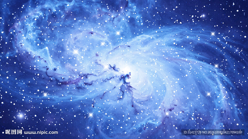 浅蓝色蓝色星空