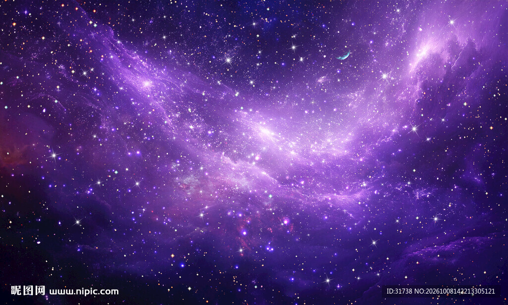 紫色宇宙星空背景图
