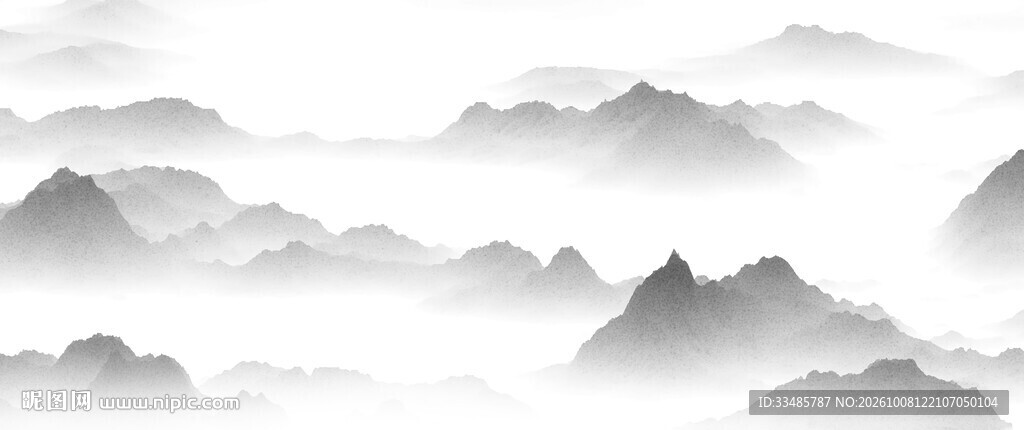 新中式水墨远山