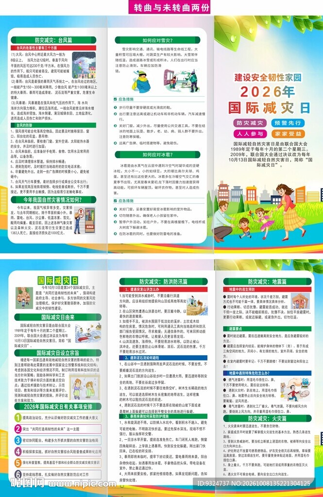 2026年国际减灾日三折页