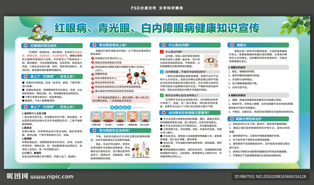 红眼病青光眼白内障眼病健康知识
