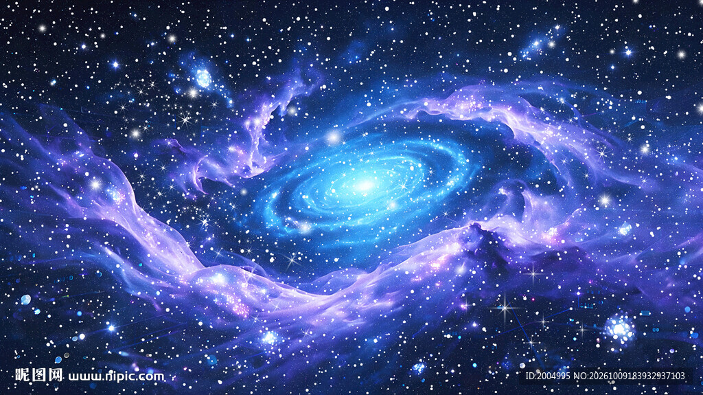 蓝紫色宇宙星空