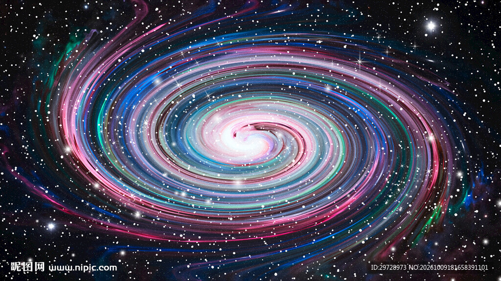 彩色星空旋涡宇宙太空
