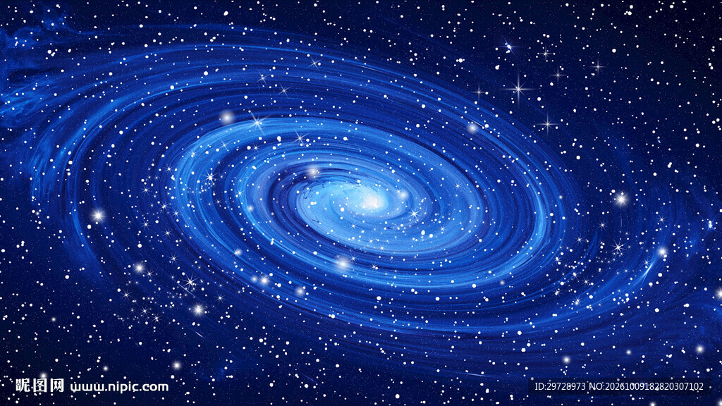 蓝色宇宙旋涡星空吊顶天花