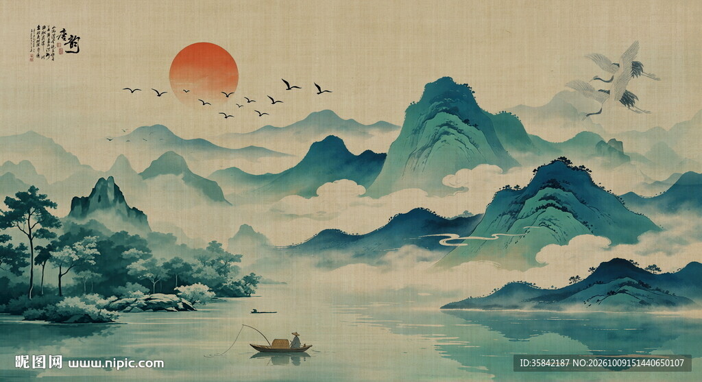 水墨山水画
