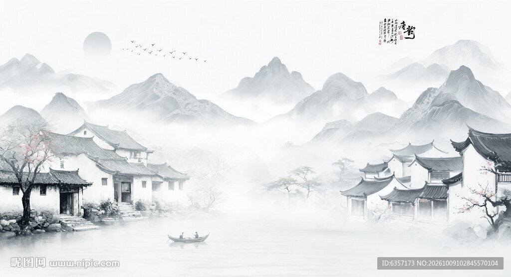 新中式水墨江南