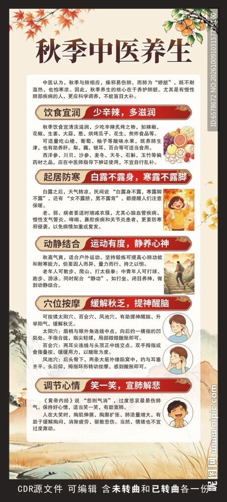 秋季中医养生展架
