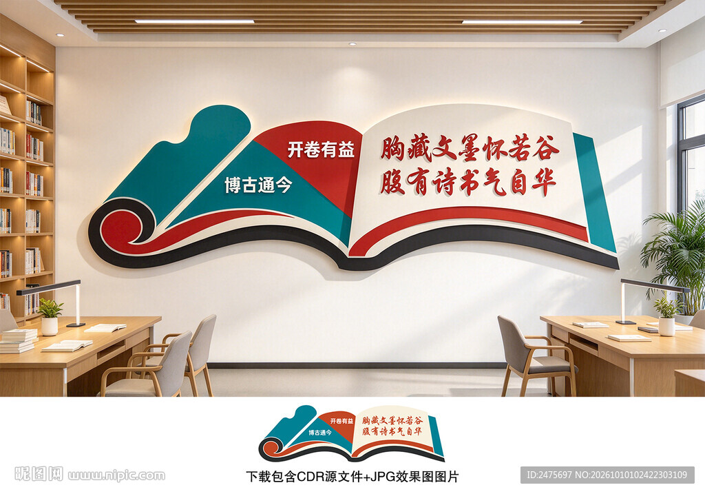 阅览室文化墙